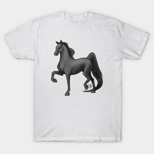 Horse - American Saddlebred - Black T-Shirt